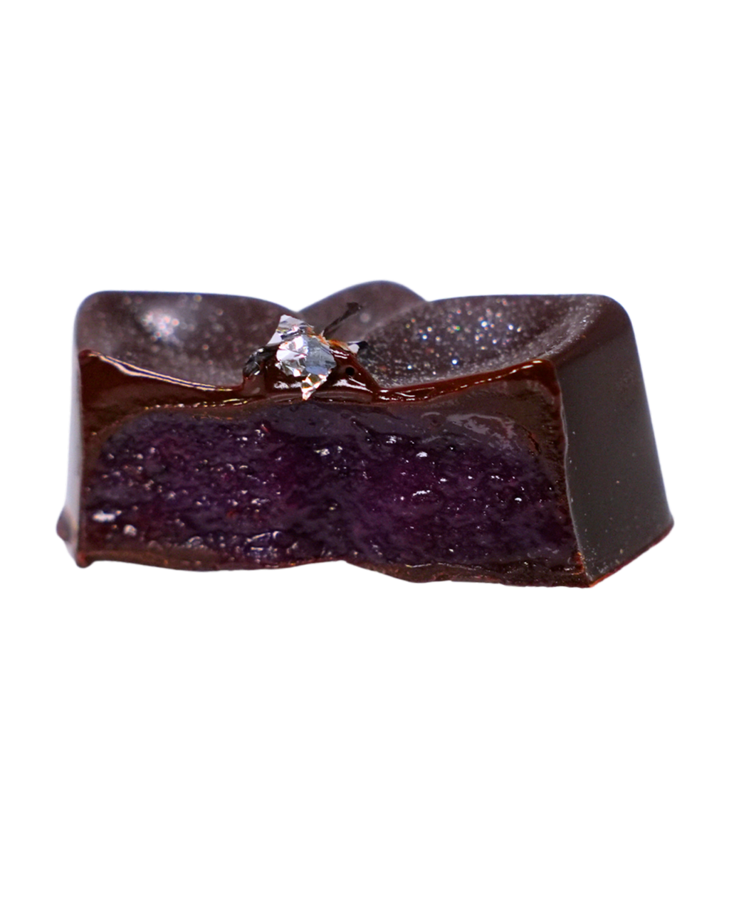 Lilium: 70% fondente Ripieno Mirtillo e Violetta